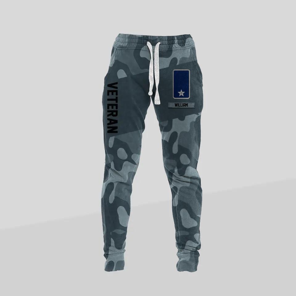 Personalized Norwegian Veteran/ Solider Rank Camo Printed 3D Sweatpants QTDT0301