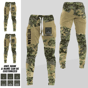 Personalized Austrian Veteran/ Solider Rank Camo Printed 3D Sweatpants QTDT0401