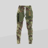 Personalized Italian Veteran/ Solider Rank Camo Printed 3D Sweatpants QTDT0401