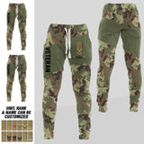 Personalized Italian Veteran/ Solider Rank Camo Printed 3D Sweatpants QTDT0401