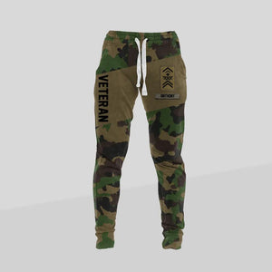 Personalized Swiss Veteran/ Solider Rank Camo Printed 3D Sweatpants QTDT0401