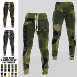 Personalized Sweden Veteran/ Solider Rank Camo Printed 3D Sweatpants QTDT0401