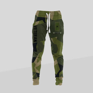 Personalized Sweden Veteran/ Solider Rank Camo Printed 3D Sweatpants QTDT0401