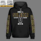 Personalized Once A Soldier Always A Soldier Australian Veteran/Soldier Rank Camo Hoodie Printed QTHQ0401