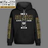 Personalized Once A Soldier Always A Soldier Canadian Veteran/Soldier Rank Camo Hoodie Printed QTHQ0401
