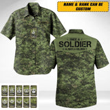 Personalized Canadian Veteran/Soldier Once A Soldier Always A Soldier Hawaii Shirt Printed 23JAN-HQ05