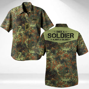 Personalized German  Veteran/Soldier Once A Soldier Always A Soldier Hawaii Shirt Printed 23JAN-HQ05