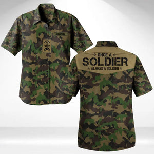 Personalized Swiss Veteran/Soldier Once A Soldier Always A Soldier Hawaii Shirt Printed 23JAN-HQ05