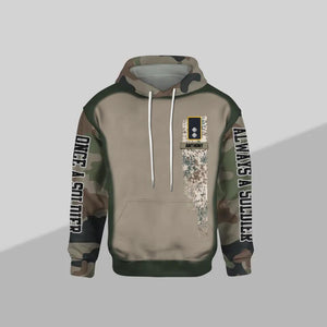 Personalized German Solider/ Veteran One A Soldier Always A Soldier Rank Camo Hoodie 3D Printed QTDT0601