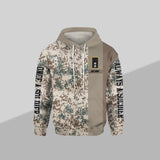 Personalized German Solider/ Veteran One A Soldier Always A Soldier Rank Camo Hoodie or Sweater 3D Printed QTDT0601