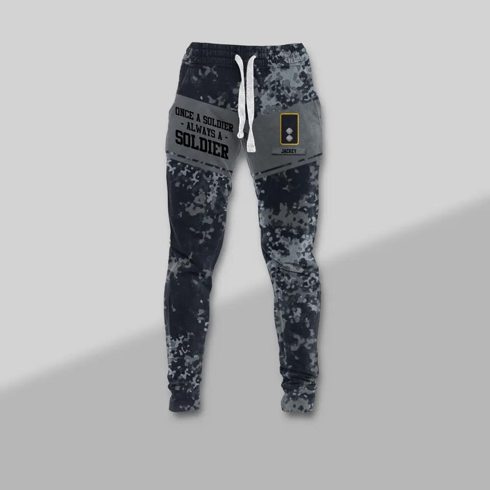 Personalized German Solider/ Veteran One A Soldier Always A Soldier Rank Camo  Sweater Or Sweatpant 3D Printed 23JAN-DT07