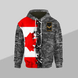 Personalized Once A Soldier Always A Soldier Canadian Solider/ Veteran With Rank & Name Zip Hoodie 3D Printed QTHQ0901