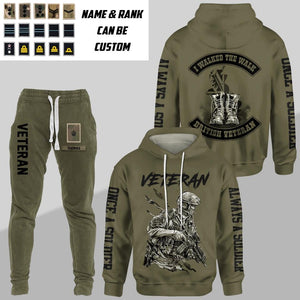 Personalized UK Veteran Once A Soldier Always A Soldier Rank Hoodie Or Sweatpant 3D Printed 23JAN-HQ09