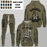 Personalized UK Veteran Once A Soldier Always A Soldier Rank Hoodie Or Sweatpant 3D Printed 23JAN-HQ09