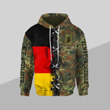 Personalized Once A Soldier Always A Soldier German Solider/ Veteran With Rank & Name Zip Hoodie 3D Printed QTHQ0901