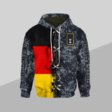 Personalized Once A Soldier Always A Soldier German Solider/ Veteran With Rank & Name Zip Hoodie 3D Printed QTHQ0901