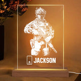 Personalized Australian Veternan/ Soldier Rank Led Lamp Printed 23JAN-HY09