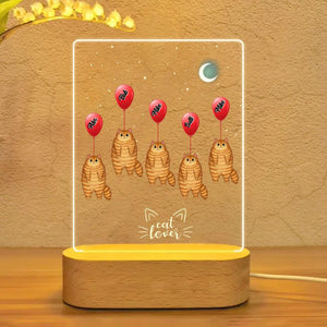 Personalized Cat Lovers Led Lamp Printed PNVD1001