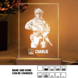 Personalized Austrian Soldier/ Veteran Rank Name Led Lamp Printed 23JAN-HY11
