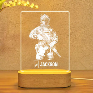 Personalized German Soldier/ Veteran Rank Name Led Lamp Printed 23JAN-HY11