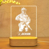 Personalized German Soldier/ Veteran Rank Name Led Lamp Printed 23JAN-HY11