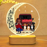 Personalized I Love You To The Moon And Back Jeep Dog Led Lamp Printed PNDT1101