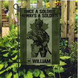 Personalized Once A Soldier Always A Soldier Canadian Soldier/Veteran Rank Camo Garden Flag Printed 23JAN-DT11