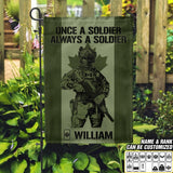 Personalized Once A Soldier Always A Soldier Canadian Soldier/Veteran Rank Camo Garden Flag Printed 23JAN-DT11