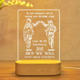Personalized In The Darkest Hour When The Demons Come Call On Me Brother UK Soldier/ Veteran Led Lamp Printed QTHQ1101