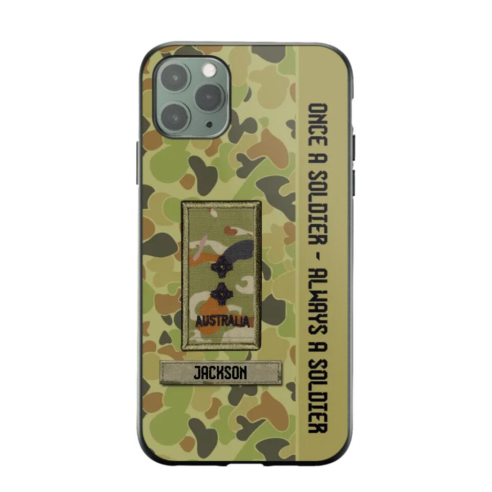 Personalized Australian Soldier/ Veteran Once A Soldier Always A Soldier Phonecase 3D Printed QTDT1101