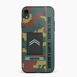 Personalized Belgium Soldier/ Veteran Once A Soldier Always A Soldier Phonecase 3D Printed QTDT1101