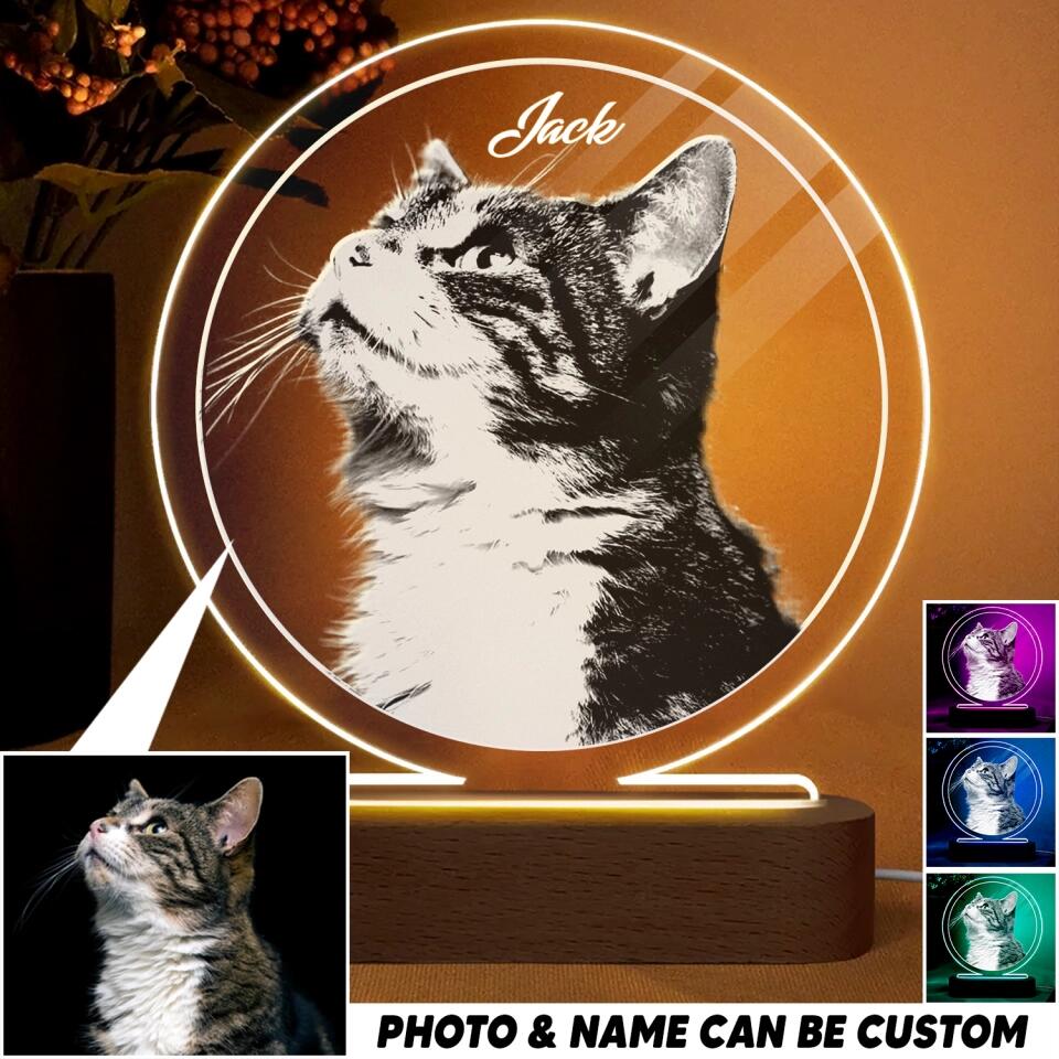 Personalized Image Your Cat Led Lamp Printed PNHQ1101