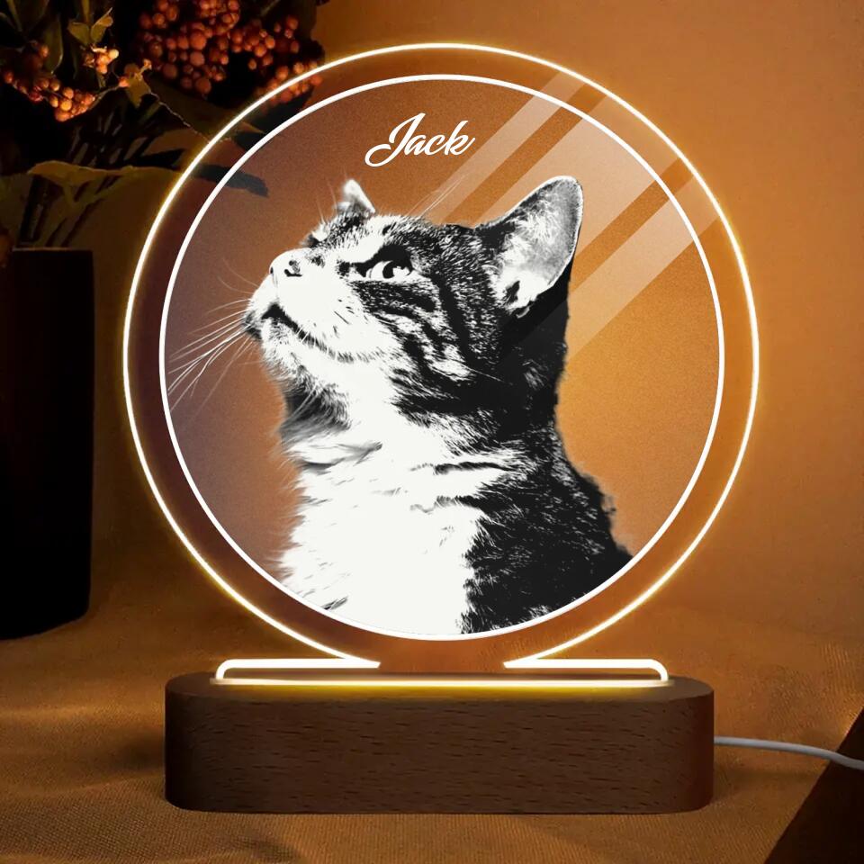Personalized Image Your Cat Led Lamp Printed PNHQ1101