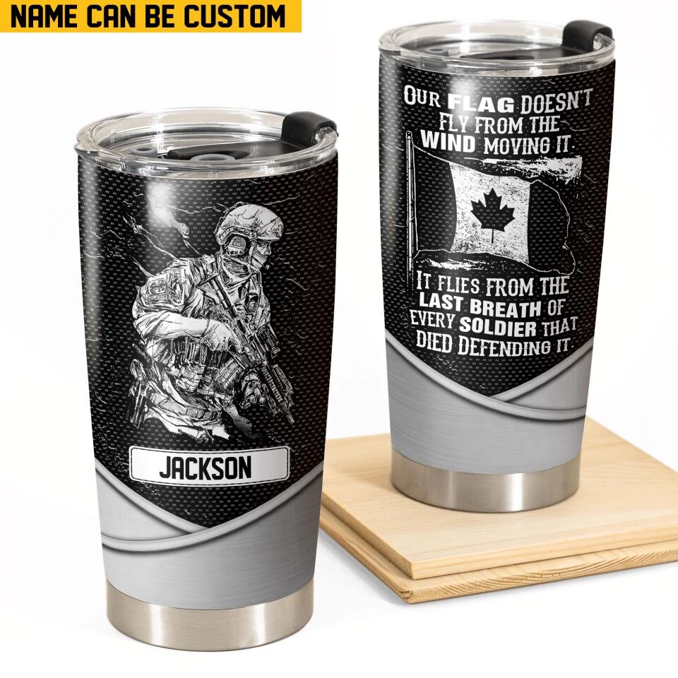 Personalized Canadian Veteran/Soldier Tumbler 20Oz Printed 23JAN-HQ12