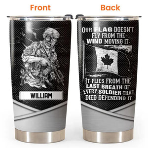 Personalized Canadian Veteran/Soldier Tumbler 20Oz Printed 23JAN-HQ12