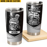 Personalized British Veteran/Soldier Tumbler 20Oz Printed 23JAN-HQ12