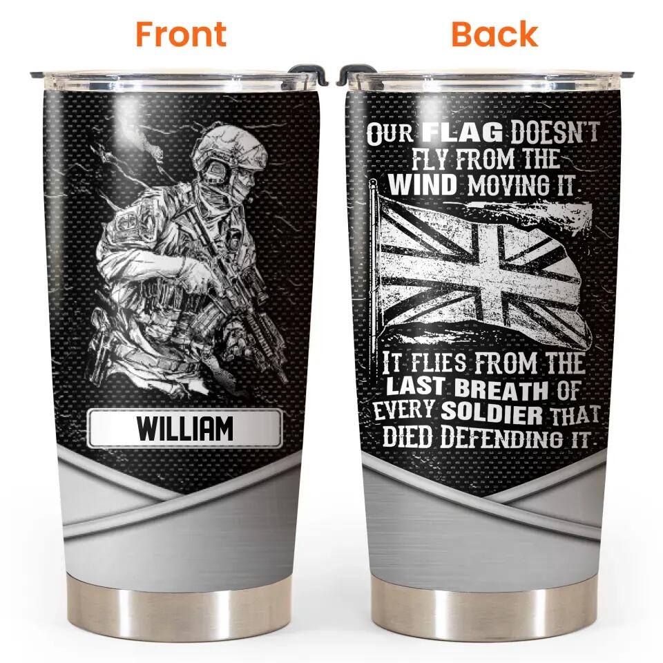 Personalized British Veteran/Soldier Tumbler 20Oz Printed 23JAN-HQ12