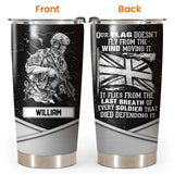 Personalized British Veteran/Soldier Tumbler 20Oz Printed 23JAN-HQ12