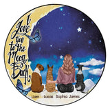 Personalized I Love You To The Moon And Back Dog Lovers Rug Printed 23JAN-VD12