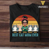 Personalized Best Cat Mom Ever Cat Lovers Tshirt Printed 23JAN-DT12