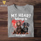 Personalized My Heart Belongs To Dog  Your Dog Image Tshirt Printed 23JAN-HQ12