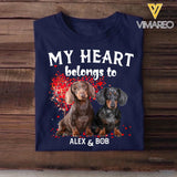 Personalized My Heart Belongs To Dog  Your Dog Image Tshirt Printed 23JAN-HQ12