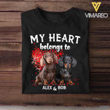 Personalized My Heart Belongs To Dog  Your Dog Image Tshirt Printed 23JAN-HQ12