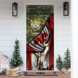 Personalized Canadian Veteran/Solider Once A Soldier Always A Soldier With Rank Name Flag Door Cover Printed QTDT1301