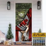 Personalized Canadian Veteran/Solider Once A Soldier Always A Soldier With Rank Name Flag Door Cover Printed QTDT1301