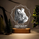 Personalized I Like My Cat Better Than Most People Led Lamp Printed PNDT1301