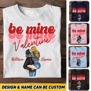 Personalized Be Mine Valentine Couple Gifts Printed  Tshirt PNHq1401