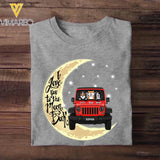Personalized I Love You To The Moon & Back Dog with Jeep Tshirt Printed 23JAN-HY14