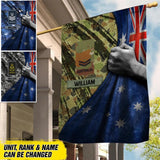 Personalized Australian Soldier/Veteran House Flag Printed 23JAN-DT18