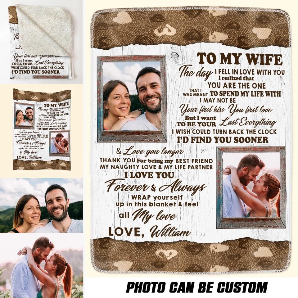 Personalized To My Wife The Day I Fell In Love With You I Realized That You Are The One Couple Quilt Blanket Printed PNHQ2901
